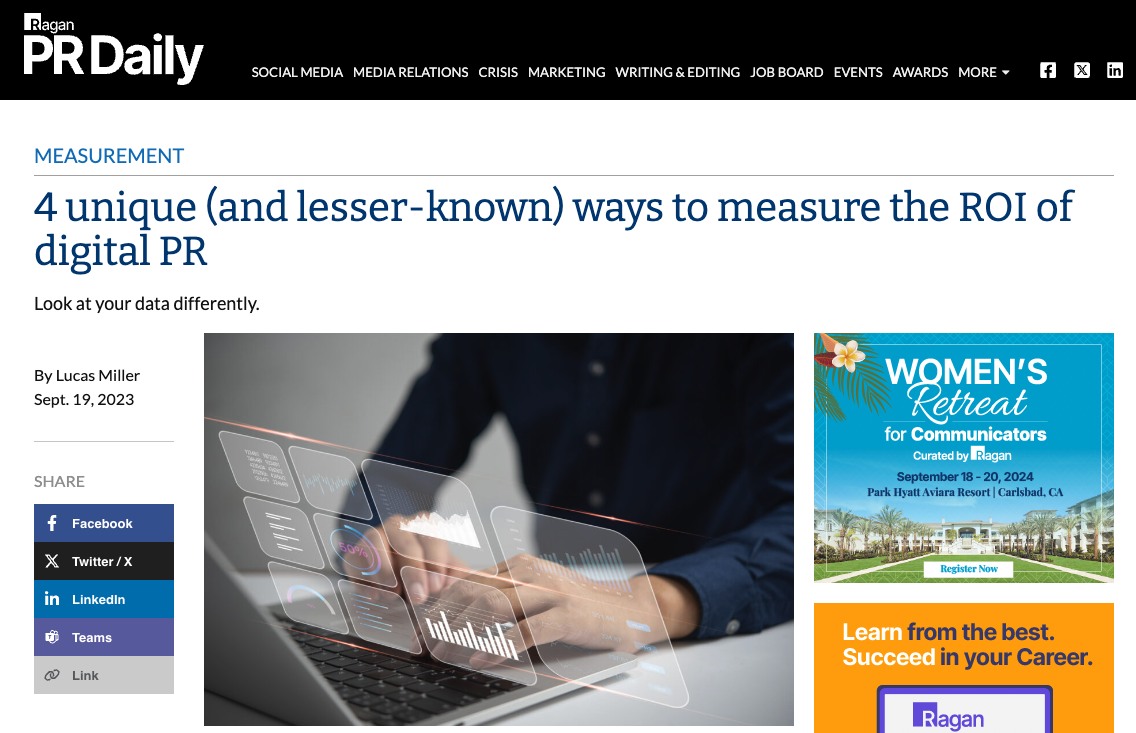 earned media coverage on prdaily.com