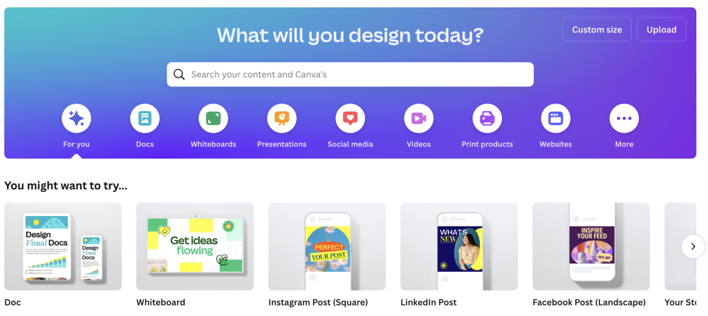 Screenshot of canva tool 